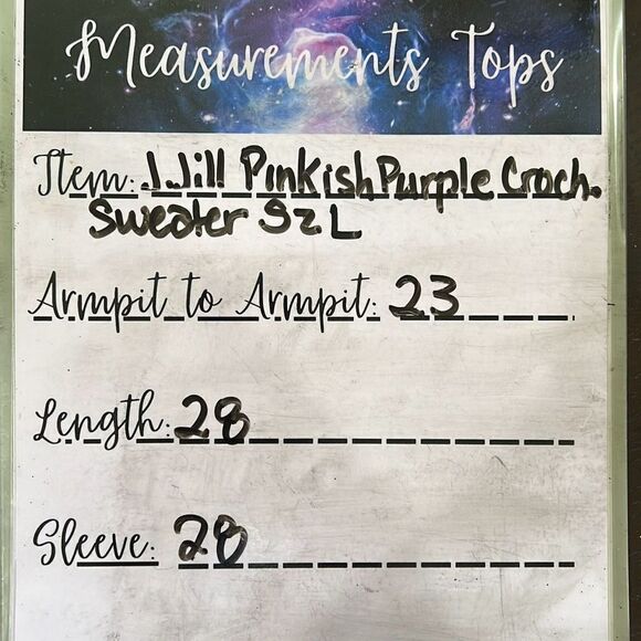 J.Jill Crocheted Sweater Pinkish Purple Size Large - Picture 6 of 11